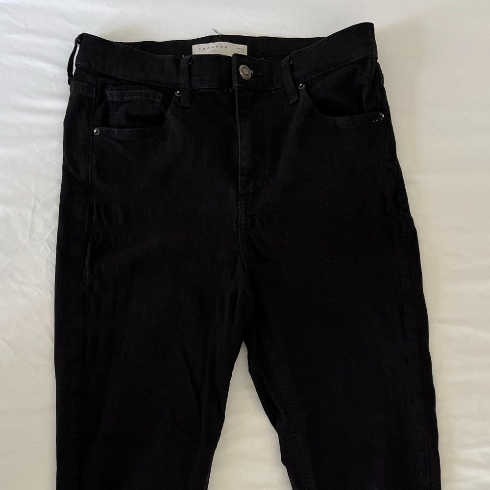 Topshop Black High-Waisted Skinny Jeans 30W x 30L